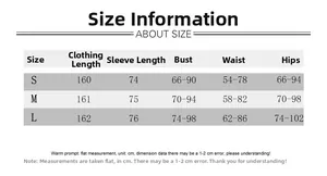 Detailed size chart in cm for sexy slim fit solid color jumpsuit showing S M L dimensions