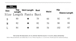 Detailed size information chart for square neck long sleeve mini dress in S, M, and L