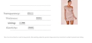 Detail showing sheer dotted sleeves and layered ruffles on pink mini dress fabric