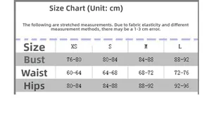Size chart for red backless bodycon dress showing XS to L bust, waist, and hip measures