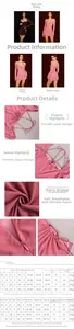 Tabella taglie per mini abito in chiffon con scollo quadrato e misure del corpo
