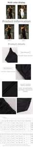 Size guide for sexy off-shoulder bodycon dress with bust, waist, and hip measurements