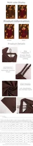 Detailed size chart for mesh bodycon dress with bust, waist and hip measurements
