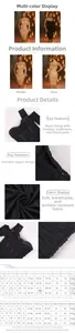 Guida alle taglie dettagliata per abito corsetto in mesh con misure di busto e vita