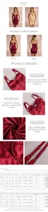 Tableau des tailles pour robe courte en satin dos nu avec mesures détaillées