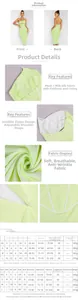 Detailed sizing chart with measurements for the green mesh bodycon midi party dress