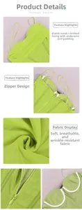 Detail view of avocado green mesh corset top showing boning and underwire structure