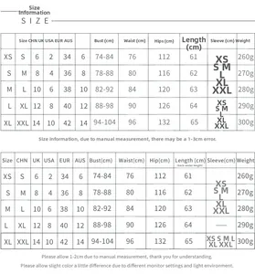 Size guide for floral mini dress showing measurements for bust, waist, and hip from XS to XL