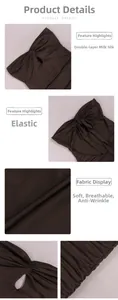 Detail of high-elasticity double-layer milk silk fabric with soft pleated texture
