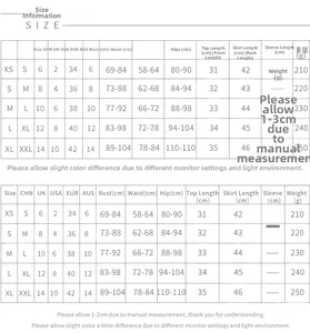 Tabella taglie dettagliata per set top cut-out e minigonna con guida alle taglie globali