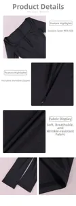 Detail of soft breathable double-layered milk silk dress with thumbhole cuffs and hidden zipper