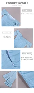 Detail of light blue mesh dress showing elastic fabric texture and hidden back zipper