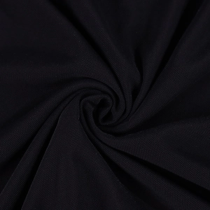 Detailed macro shot showing the fine texture and drape of black mesh fabric