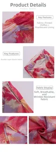 Nahaufnahme von Blumen-Chiffon, Reißverschluss und elastischem Futter des Maxikleids