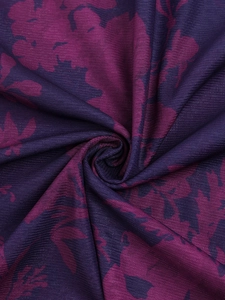 Close-up of breathable mesh fabric with floral print and soft drape texture