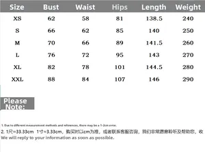 Detailed size chart for floral ruffled backless maxi dress ranging from XS to XXL