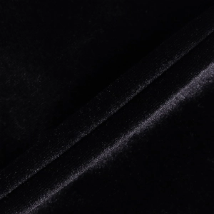 Detailed macro view of premium black velvet fabric with subtle sheen and rich texture