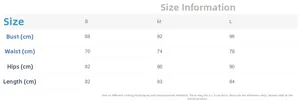 Size chart for halter neck backless mini dress with bust and length in cm