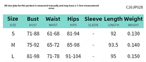 Detailed size chart for solid color halter romper showing bust, waist, and hip measurements