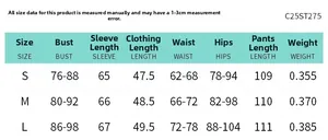 Detailed size chart for slim fit ruffle dress showing measurements in centimeters