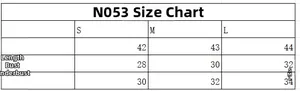 Detailed size chart for women yoga short sleeve sports top showing length and bust in cm