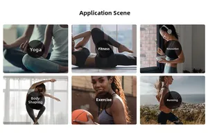 Detailed views of seamless yoga sets in grey and black for multi-sport use scenarios