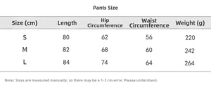 Detailed size chart for women seamless yoga pants with length and waist measurements