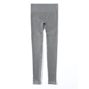 Détail de leggings sans couture à taille haute et texture côtelée pour fitness et yoga