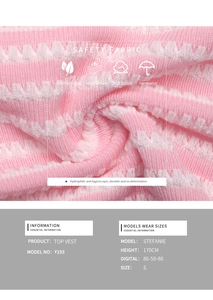 Macro detail of breathable pink and white striped knit fabric showing soft texture and hollow knit
