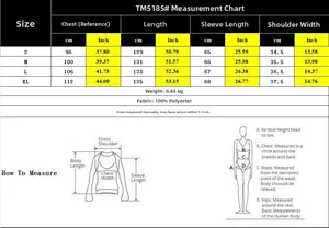 Detailed size chart for retro long sleeve pleated dress with CM and inch measurements