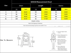 Guide des tailles pour robe en velours à manches longues avec mesures détaillées S-XL