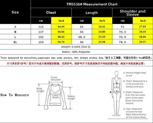 Size chart for lace patchwork sweatshirt with bust and sleeve measurements from S to XL