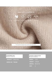 Macro view of soft oatmeal knit fabric texture showing premium breathable sweater fiber detail