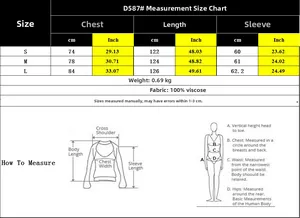 Size chart for lantern sleeve knit dress with measurements in cm and inches