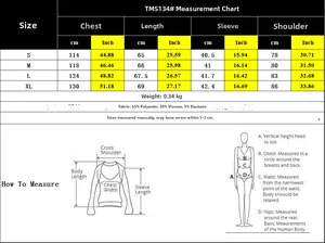 Detailed size chart for women casual loose color block sweatshirt including S to XL measurements
