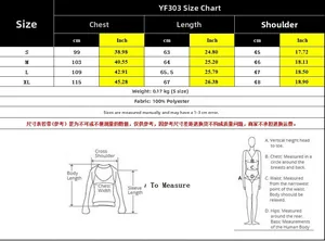 Detailed size chart for women fleece vest jacket including chest and length measurements