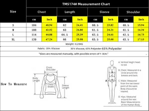 Detailed size chart for women's shirt showing measurements in cm and inch for S to XL