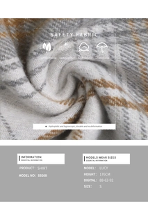 Detail of soft skin-friendly plaid flannel shirt fabric with breathable texture