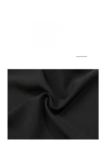 Close-up of premium black fabric texture and material for women's long sleeve bodysuit