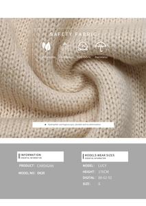 Detail der beige Strickjacke Textur mit weichem atmungsaktivem Material für Damen