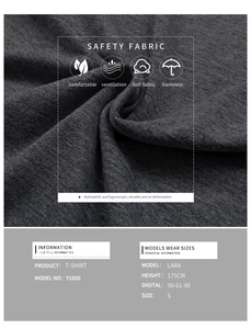 Breathable and soft dark grey safety fabric detail of a women's puff sleeve t-shirt