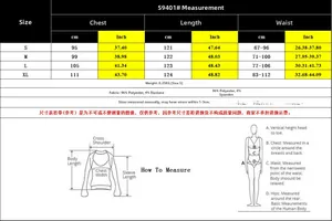 Detailed size chart for the white polka dot sleeveless dress with cm and inch measurements