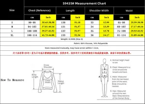 Detailed size chart for V-neck sleeveless dress showing measurements in cm and inches