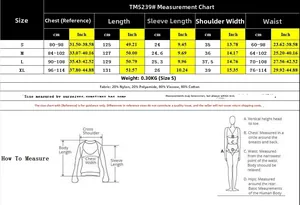Tableau des tailles détaillé pour robe à col en V avec mesures et composition du tissu