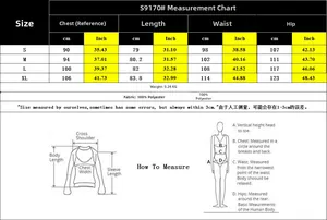 Größentabelle für Damen-Streifen-Jumpsuit mit Brust- und Taillenmaßen in cm und Zollangaben