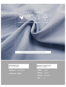 Detailed close-up of breathable 3D pleated fabric texture for sleeveless summer jumpsuit