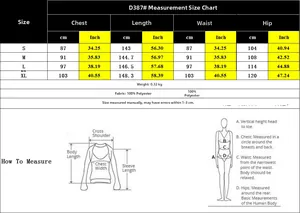Detailed size chart for minimalist overalls showing bust and length measurements