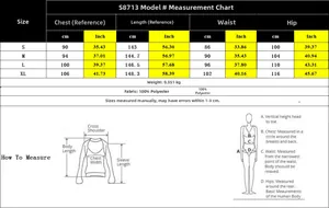 Size chart for halter wide-leg jumpsuit showing S-XL measurements in cm and inches