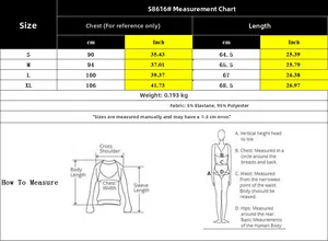 Tableau des tailles détaillé pour haut d'été femme avec mesures S-XL et matériaux