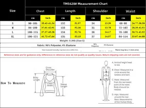 Guide des tailles pour robe rayée bleue à col en V avec mesures du buste et de la taille